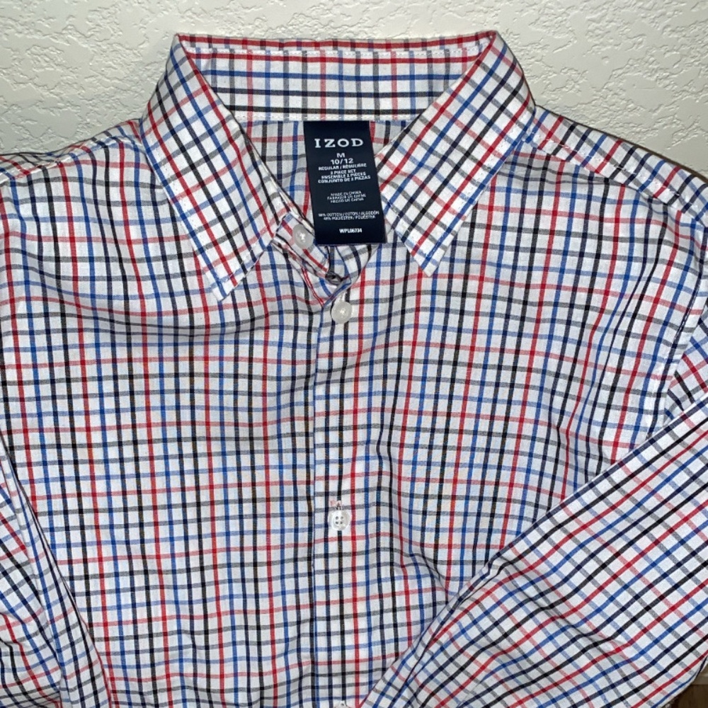 Izod long sleeve button tshirt boys